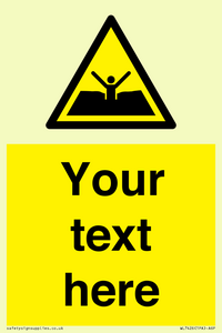 Custom Warning quicksand mud or silt